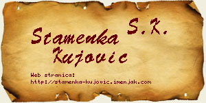 Stamenka Kujović vizit kartica
